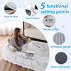 Pawkko human-size orthopedic dog bed in gray - image 3