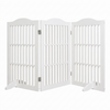 Wooden Freestanding Foldable Pet Gate for Dogs, 30 inch 3 Panels Step Over Fence, Dog Gate for The House, Doorway, - image 1