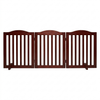 Wooden Freestanding Foldable Pet Gate for Dogs, 24 inch 3 Panels Step Over Fence, Dog Gate for The House, Doorway, - image 1