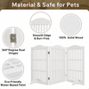 Wooden Freestanding Foldable Pet Gate for Dogs, 30 inch 3 Panels Step Over Fence, Dog Gate for The House, Doorway, - image 2