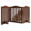 Wooden Freestanding Foldable Pet Gate for Dogs, 24 inch 3 Panels Step Over Fence, Dog Gate for The House, Doorway, - image 2