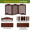 Wooden Freestanding Foldable Pet Gate for Dogs, 24 inch 3 Panels Step Over Fence, Dog Gate for The House, Doorway, - image 3