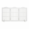 Wooden Freestanding Foldable Pet Gate for Dogs, 30 inch 3 Panels Step Over Fence, Dog Gate for The House, Doorway, - image 4