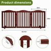 Wooden Freestanding Foldable Pet Gate for Dogs, 24 inch 3 Panels Step Over Fence, Dog Gate for The House, Doorway, - image 5
