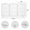 Wooden Freestanding Foldable Pet Gate for Dogs, 30 inch 3 Panels Step Over Fence, Dog Gate for The House, Doorway, - image 6