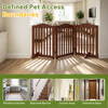 Wooden Freestanding Foldable Pet Gate for Dogs, 24 inch 3 Panels Step Over Fence, Dog Gate for The House, Doorway, - image 7