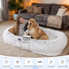 Pawkko human-size orthopedic dog bed in gray - image 2