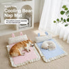 Cotton-Linen Pet Mat with Rabbit-Ear Pillow