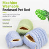 Semi-Enclosed Washable Pet Bed for Cats & Small Dogs