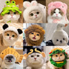 Animal-Inspired Pet Costume Hats for Cats and Dogs