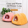 Semi-Enclosed Cat Cave Bed with Tunnel