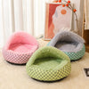 Semi-Enclosed Winter Pet Bed for Cats and Small Dogs