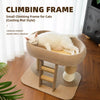 Low-Profile Cat Tree with Sisal Scratcher and Cat Bed