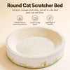 Oval Cat Scratcher with Integrated Bed