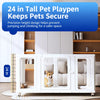 Movable Indoor Pet Fence with Door