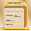 Portable Pet Water Bottle for Walks and Outdoor Travel