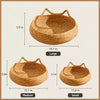 Handwoven Rattan Cat Bed