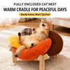 Petal-Shaped Elevated Cat Bed with Washable Cushion