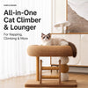 Space-Saving Cat Scratcher and Bed with Sisal Climbing Frame