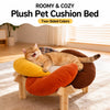 Petal-Shaped Elevated Cat Bed with Washable Cushion