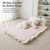 Cotton-Linen Pet Mat with Rabbit-Ear Pillow