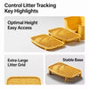 Large Semi-Enclosed Cat Litter Box with a Splash Guard