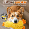 Plush Squeaky Dog Toys – Duck, Disc & Pizza Designs