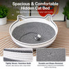 Cat Bed with Built-In Scratching Pad and Washable Cushion