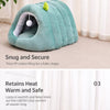 Semi-Enclosed Cat Cave Bed with Tunnel