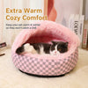 Semi-Enclosed Winter Pet Bed for Cats and Small Dogs