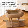 Space-Saving Cat Scratcher and Bed with Sisal Climbing Frame