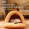 Polyester Semi-Enclosed Pet Bed for Cats and Small Dogs