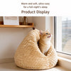 Enclosed Chicken Butt Cat Bed – Plush Resting Nest