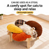 Petal-Shaped Elevated Cat Bed with Washable Cushion