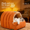 Polyester Semi-Enclosed Pet Bed for Cats and Small Dogs