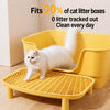 Large Semi-Enclosed Cat Litter Box with a Splash Guard