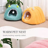 Semi-Enclosed Cat Cave Bed with Tunnel