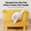 Large Semi-Enclosed Cat Litter Box with a Splash Guard