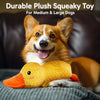 Plush Squeaky Dog Toys – Duck, Disc & Pizza Designs