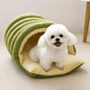 Semi-Enclosed Cat and Dog Bed with Removable Cover