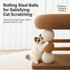 Space-Saving Cat Scratcher and Bed with Sisal Climbing Frame