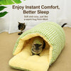 Enclosed Open-Front Pet Bed for Cats and Small Dogs