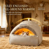 Polyester Semi-Enclosed Pet Bed for Cats and Small Dogs