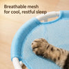 Round Hammock-Style Pet Bed with Hanging Toy