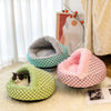 Semi-Enclosed Winter Pet Bed for Cats and Small Dogs