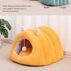 Semi-Enclosed Cat Cave Bed with Tunnel