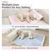 Cotton-Linen Pet Mat with Rabbit-Ear Pillow