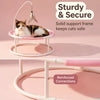 Round Hammock-Style Pet Bed with Hanging Toy
