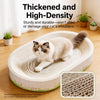Oval Cat Scratcher with Integrated Bed