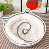 Cat Bed with Built-In Scratching Pad and Washable Cushion